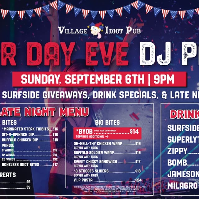 Labor Day Eve DJ Party
